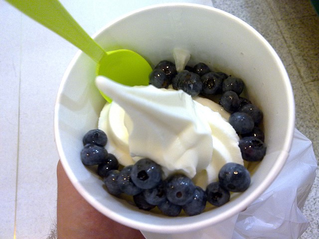 yoghurt med blåbær